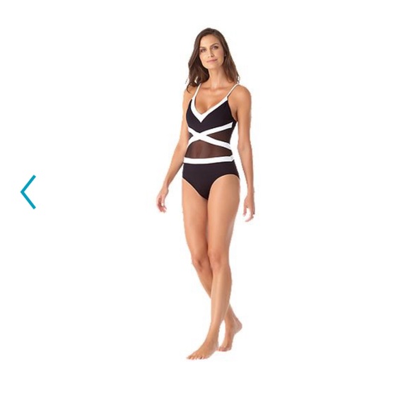 Anne Cole Other - nne Cole Hot Mesh Spliced Mesh One Piece Swimsuit - sz 8
